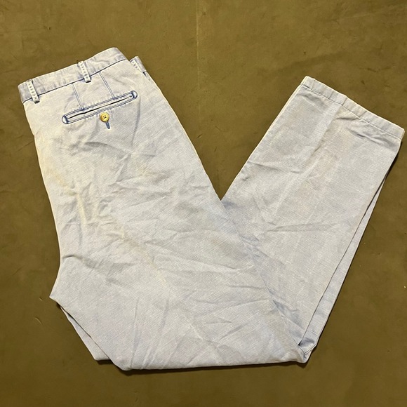 Peter Millar Other - Peter Millar Mens Raleigh Washed Blue Twill‎ Size 36x31 Pima Cotton Chinos